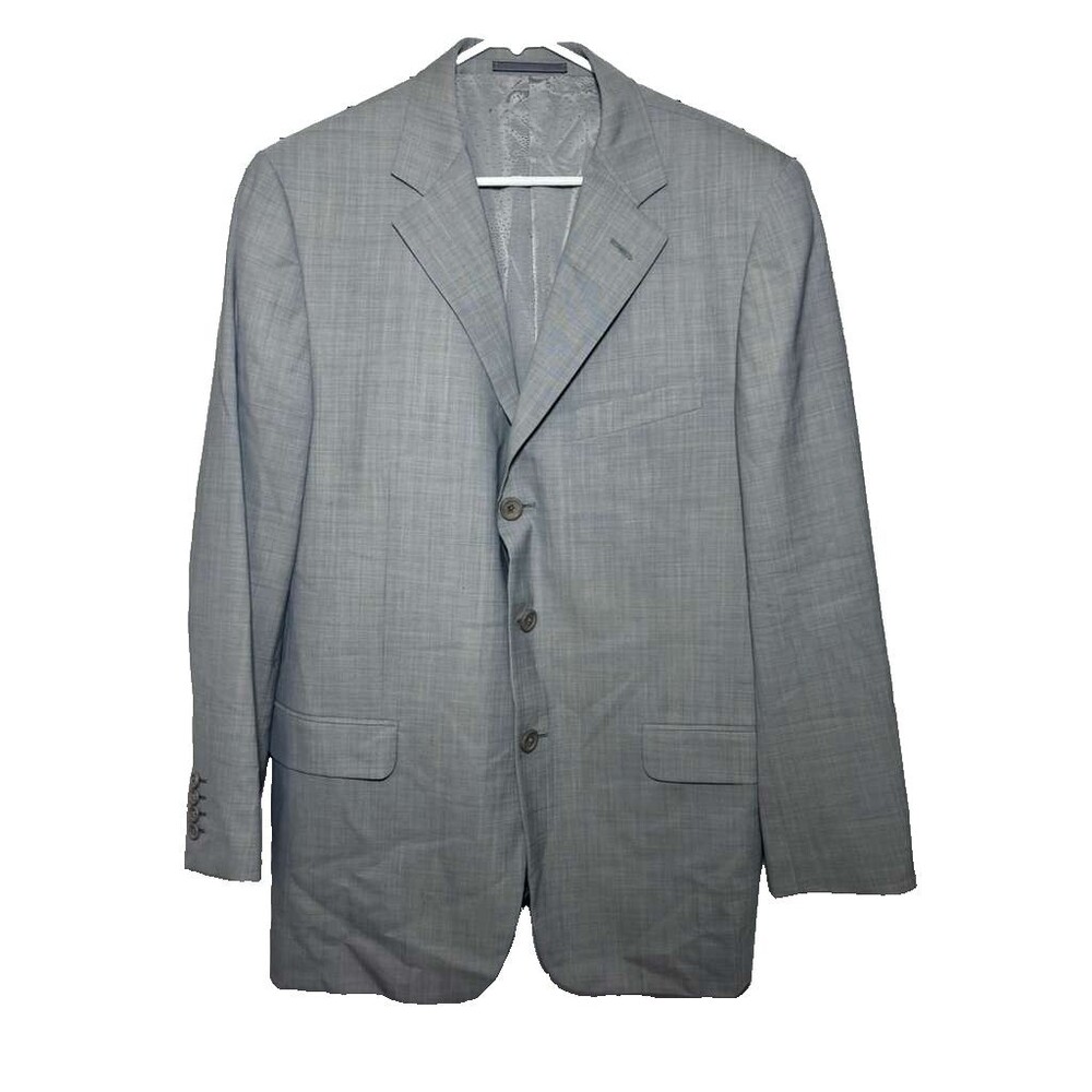 Gianni Versace Blazer Mens Size 54 Gray Wool Suit Coat